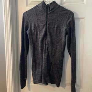 lululemon Ready to Rulu Black and white  Long Sleeve Half Zip